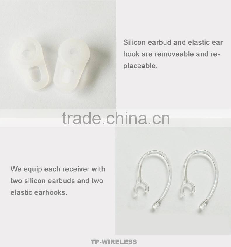 TP-WIRELESS UHF WTG12 Wireless Tour Guide System Mini Earhook Receiver Wireless transmitter system 1 Transmitter 1 receiver