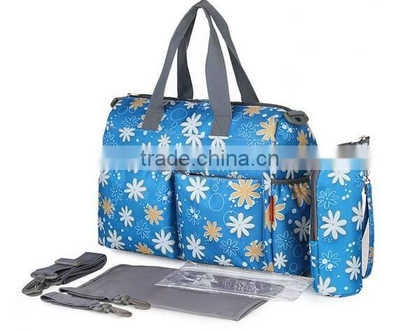 2016 hot Sale Fashion Mummy Changing Pad Canvas bags Canvas Lining Baby Bag Wholsale