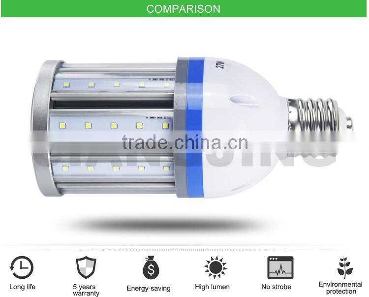 High Quality Energy Saving led corn light CRI80 110LM/W 360 degree 54w e26 LED corn light with CE Rohs PSE ETL DLC Listed