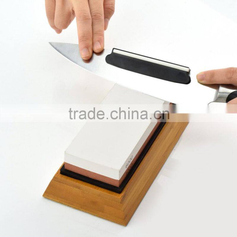 Red-White 1000/6000 Grit Corundum Whetstone Knife Sharpening Stone
