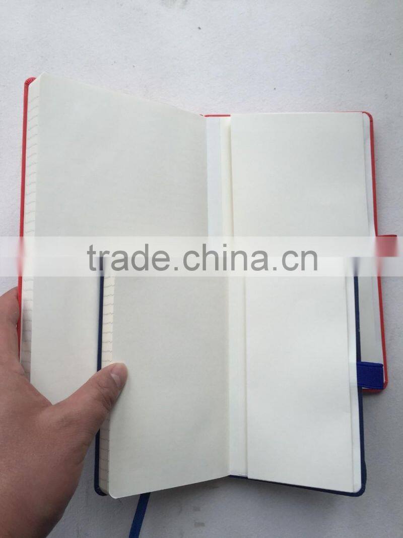 A5 PU leather hard cover notebook with foil stamping and embossing stars