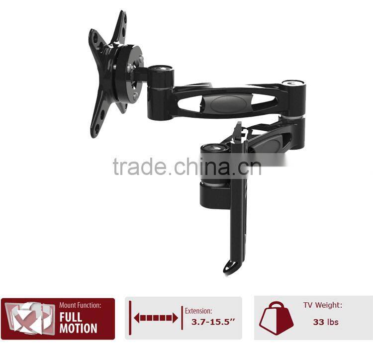 Vesa Lcd Led Adjustable Computer Monitor Tv Sliding Full Motion Desk Stand Swivel Mount Bracket