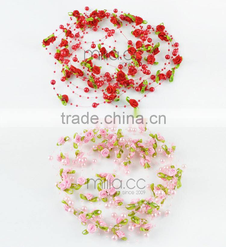 Roses Garland Wedding Decoration Pearls