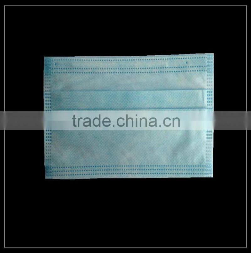 3ply blue disposable non-woven medical/laboratory face mask