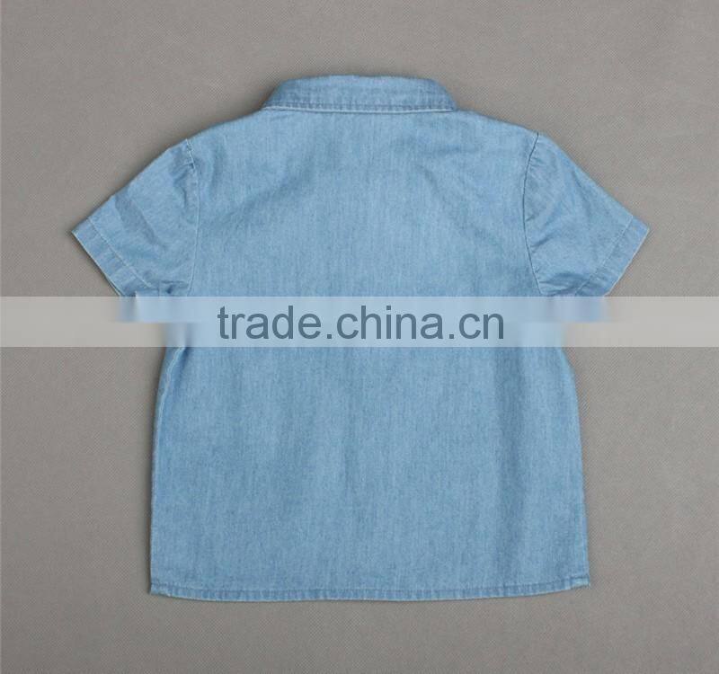 basic style cowboys cotton casual shirt