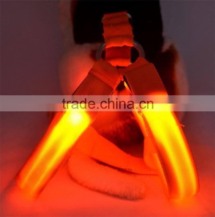 Pet Dog Cat Collar Peppy Dog Led Flashing Light Harness Collar Pet Safety Led Leash Rope Belt
