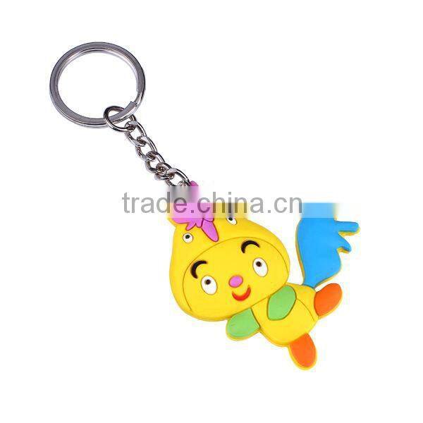 custom soft silicone animal keychain