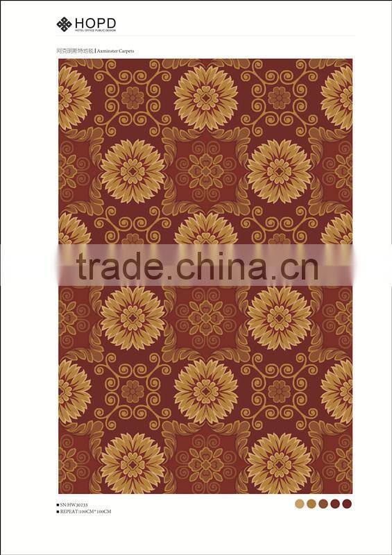 Commercial Hotel carpet Axminster carpet patterns made by Nylon