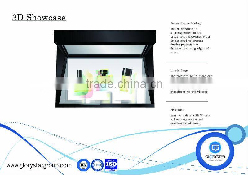 3D display lcd tv advertising 3d holographic display technology products in 3D showcase advertising display