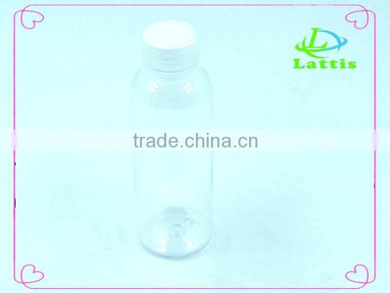 cosmetic packing empty clear pet bottle with spray cap plastic travel bottle set