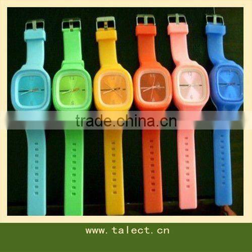 Healthy life colorful waterproof silicone jelly watch promotional gifts