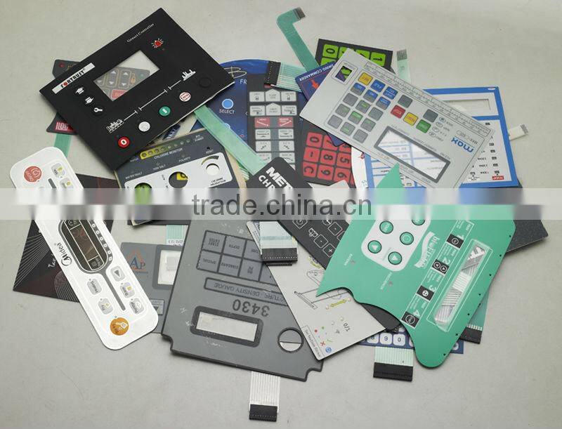 keyboard membrane switch with embossed metal domes