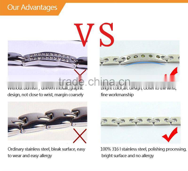 2014 Hot Selling Waterproof Titanium 4 in 1 Magic Magnetic Bracelet