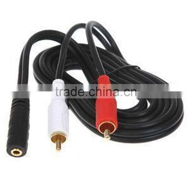 Choseal Q-374 3.5mm female to AV RCA Audio Adapter Cable for iPod / MP3 / MP4 cable 1.5m