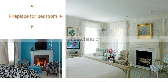 Hand carving white marble flower design fireplace mantel / surround