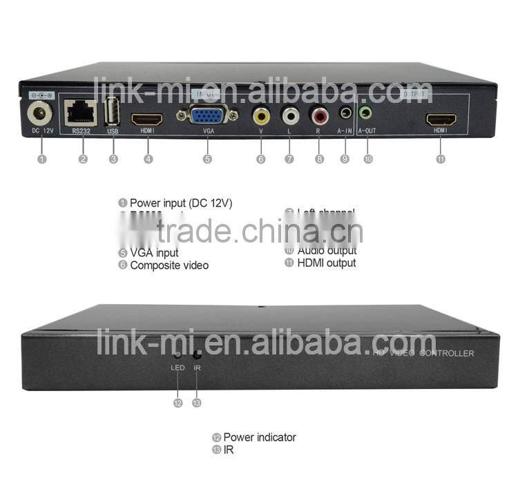 LINK-MI LM-WPS41 HDMI/VGA/USB/Composite Video 4 By 1 HD Video Mixer Controller