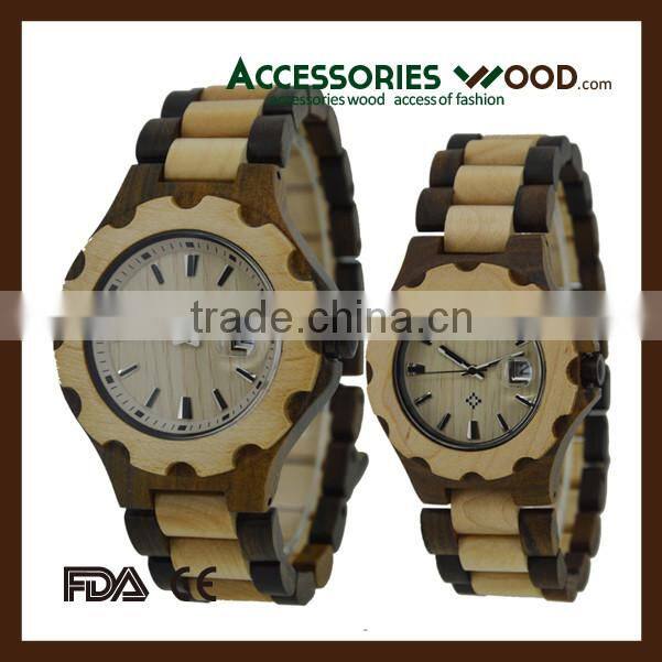 Wholesale Japan movt quartz watch custom wooden wrist watch for man and woman