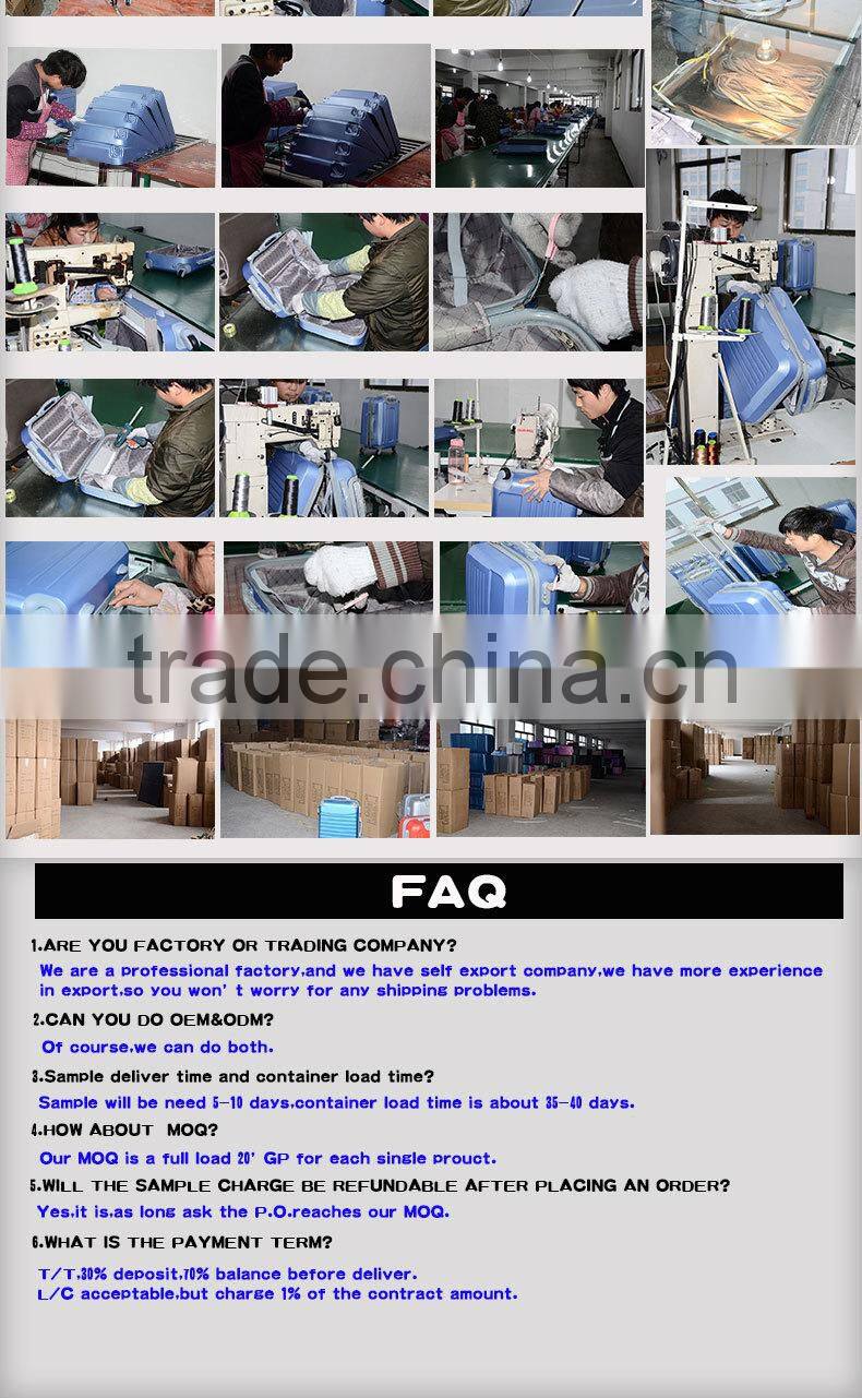 PC,ABS + PC Material color printing trolley luggage