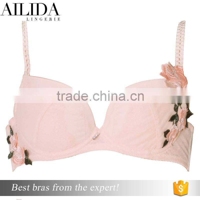 Different Colors OEM Women's Underwired Lace Underwear Lady Bra