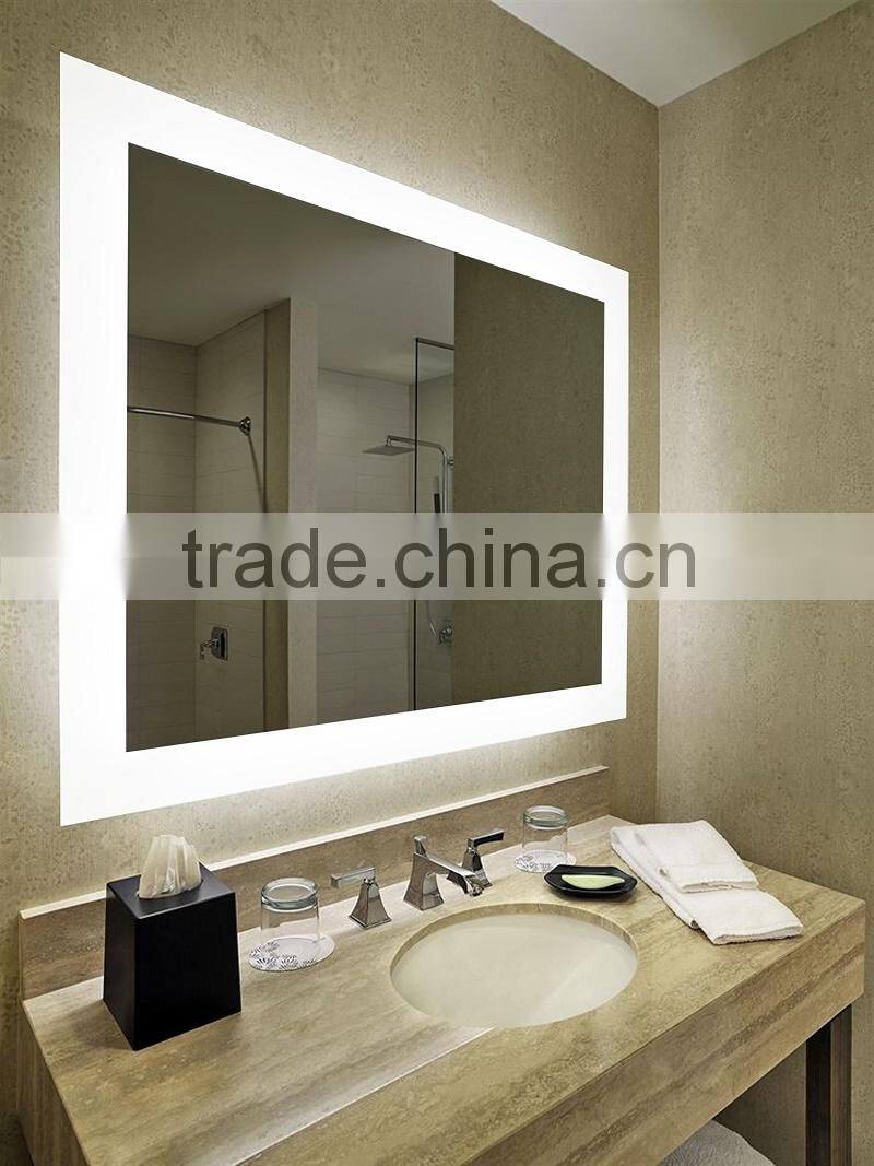 IP44 led light mirror with touch sensor switch ,backlit bathroom mirror with led ligths
