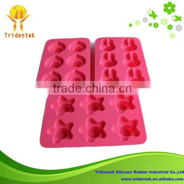 Wholesale FDA/LFGB Standard Lovely 6-Cup Silicone Shaped Cake Mold
