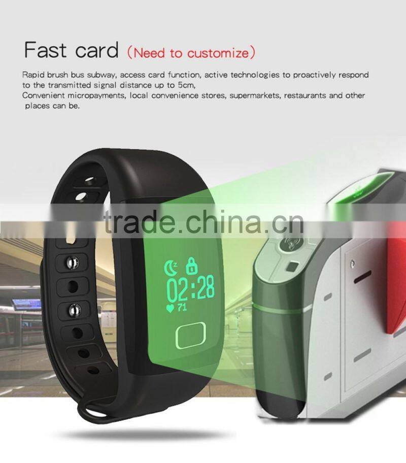 Waterproof band T1 Wireless Bluetooth 4.0 Smart Bracelet with touch screen