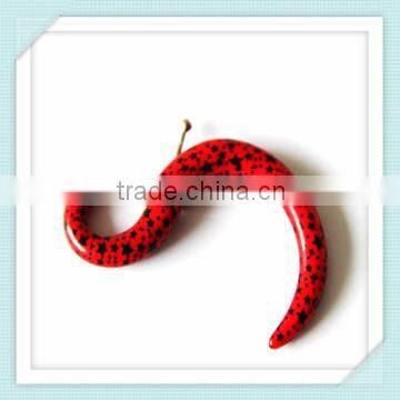 Fashionable UV acrylic body piercing jewelry ear spiral