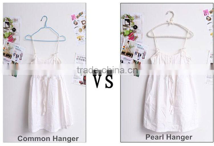 Premium Quality Metal Elegant Clothes Hangers Covered In Pearl Beads