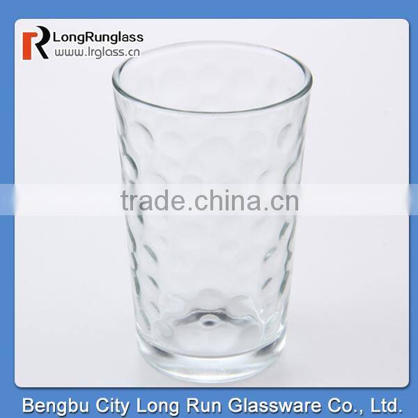 LongRun 450ml transparent raindrop fancy dirnking water glass/ juice mug