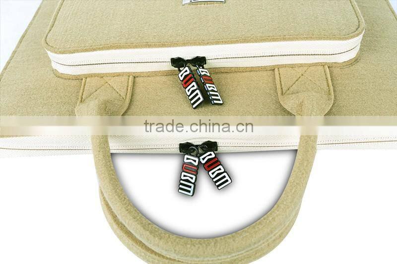 Fashionable BUBM khaki super-thin convenient work pretty attract attention laptop bag both men and women
