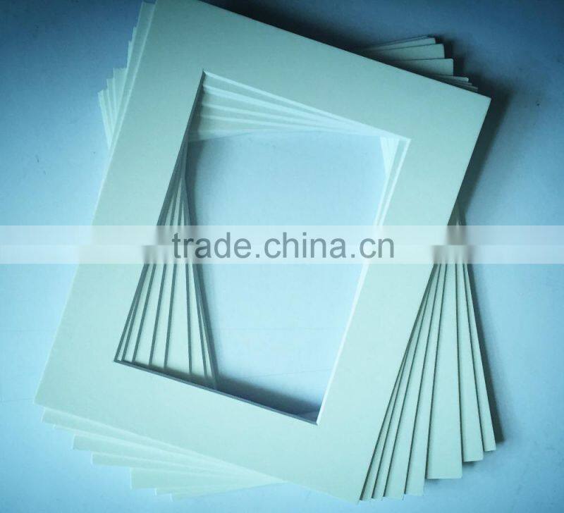 silver color photo frame matboard