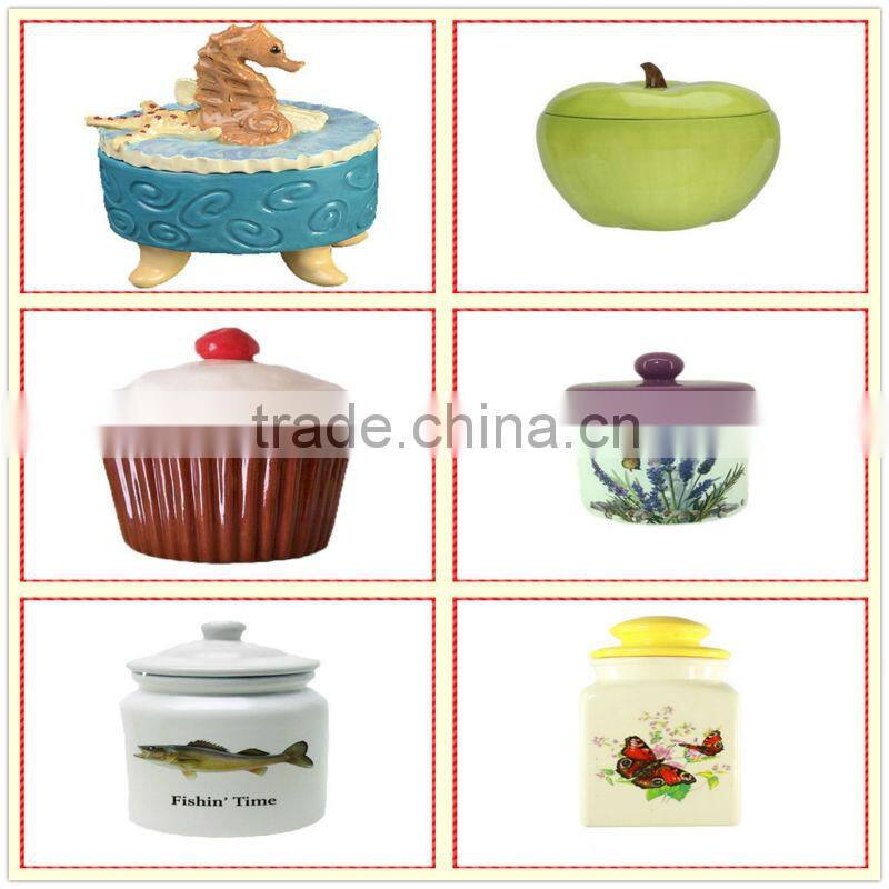 Lovely animated ceramic cookie tin box