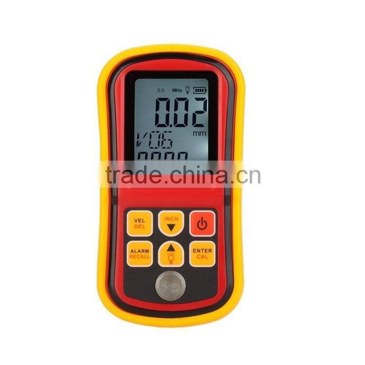 GM130 Digital LCD Ultrasonic Thickness Gauge Tester Depth Gauge + Sound Velocity Meter Range