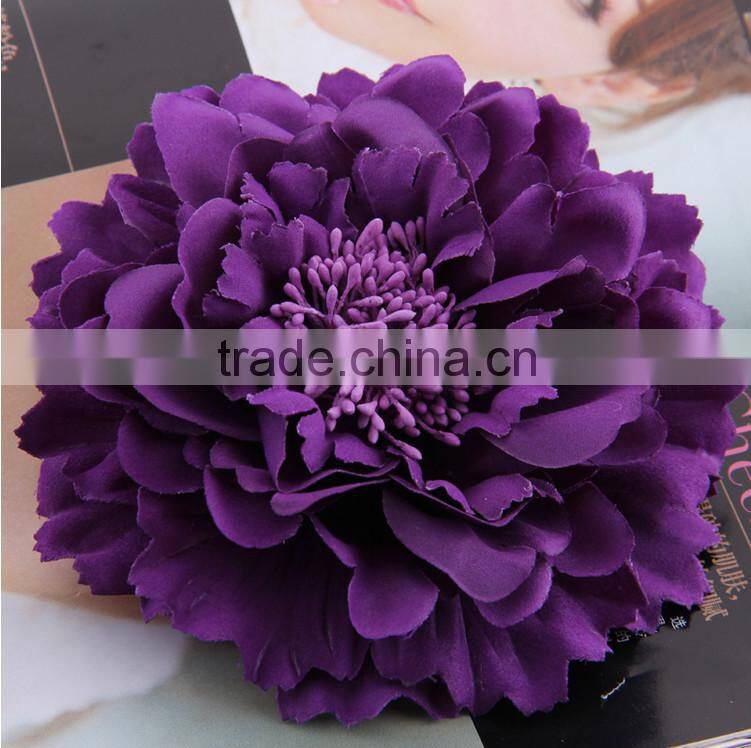 Fashion big cheap artificial flower corsage clip