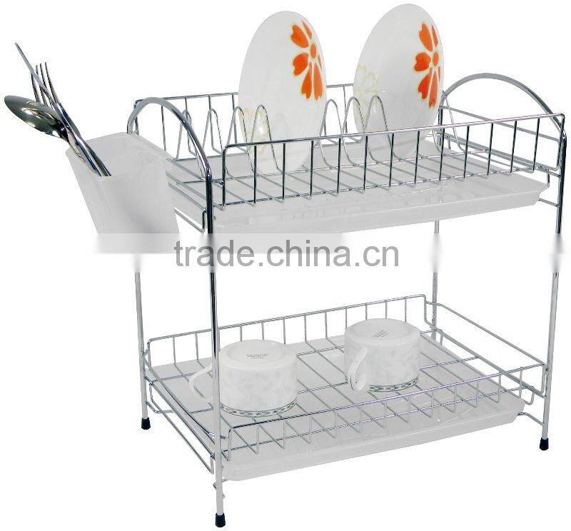 folding dish rack with tray