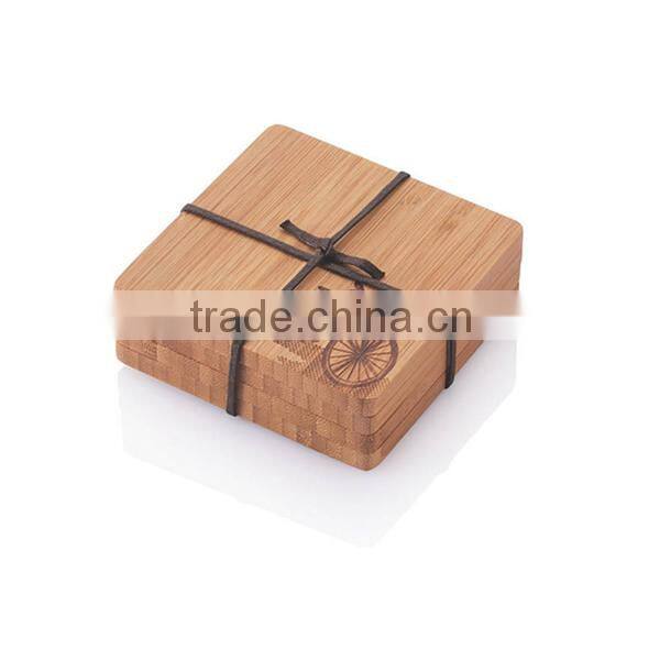 Hot sale high quality professional wooden water mug cup heat insulated pad coaster