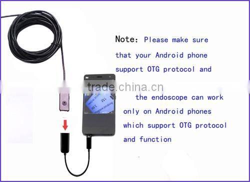 Portable diameter 5.5mm Cable length 5m Waterproof snake tube driver usb mini endoscope camera