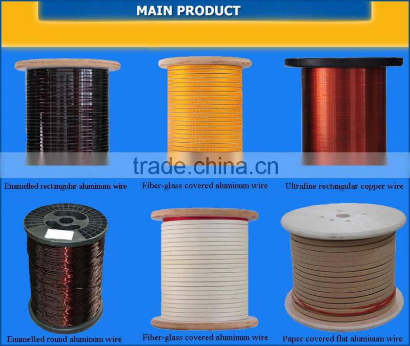 High quality fiberglass coated rectangular aluminum wire