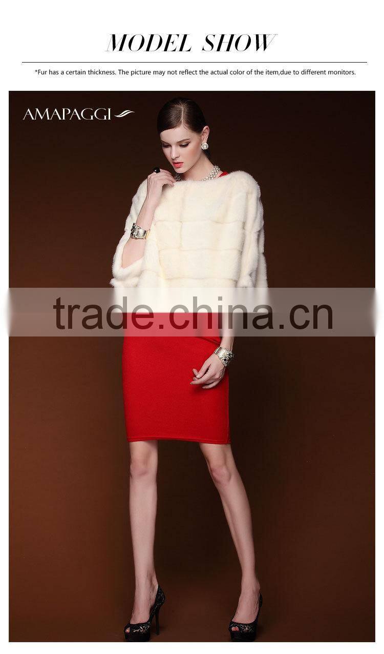 wholesale white velvet mink short mink coat shawl for girls