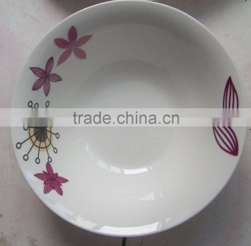 new design China factory daily use white porcelain ceramic cut edge bowl
