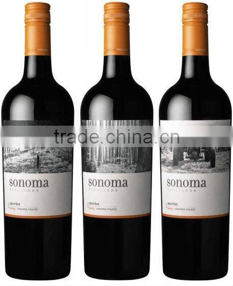 Custom beer bottle print label, wine self adhesive label printing, whisky printed label