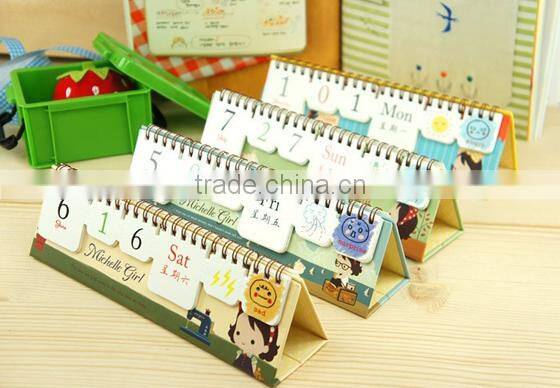 2015 promotion cheap wholesale table ,desk standing calendar