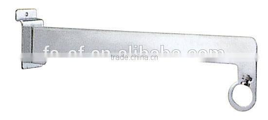 K09 Supermarket use Metal chrome slatwall shelf bracket for round tube