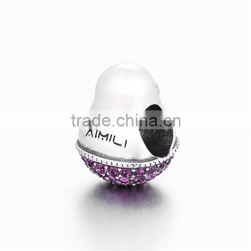 D127 silver 925 russia girl charm,enamel girl charm beads for bracelet