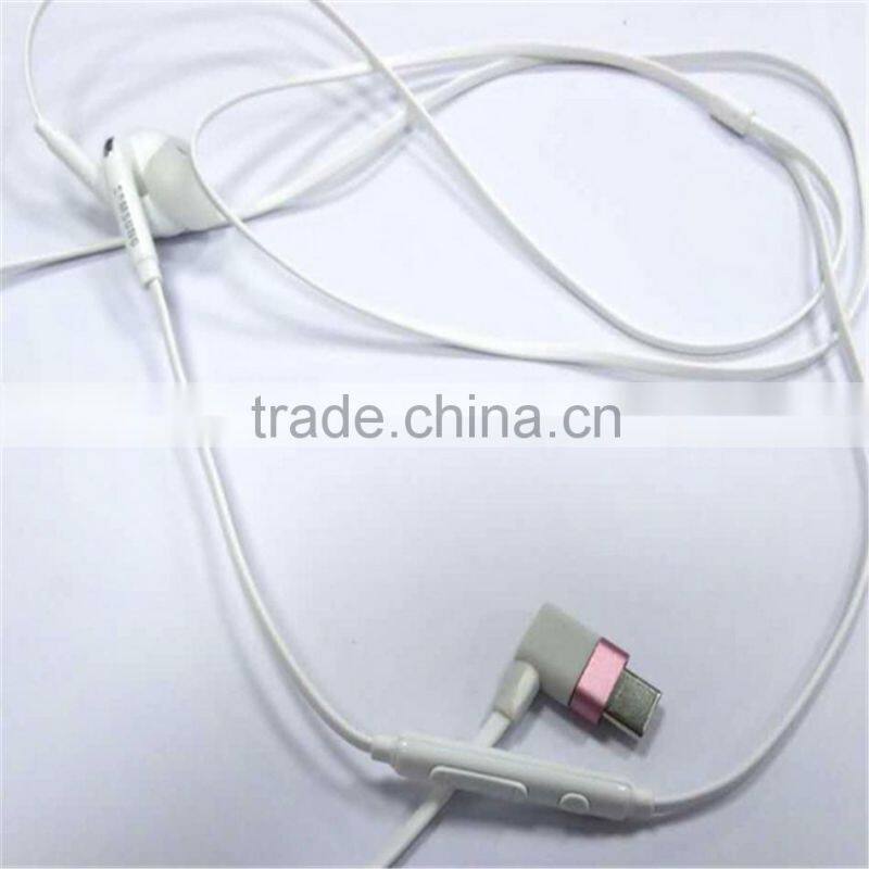 Manufacturer high quality wired stereo type-c earphone