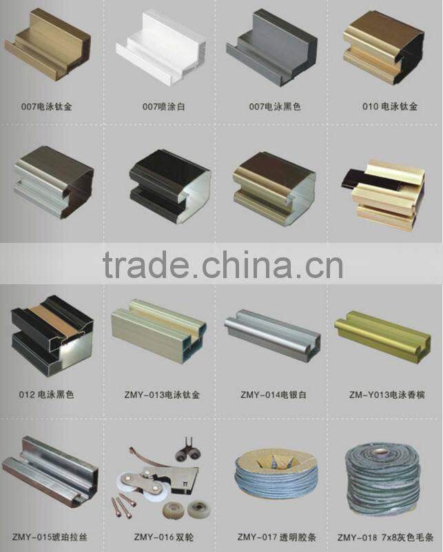 high quality 6063-T5 aluminium curtain wall profiles with different colors