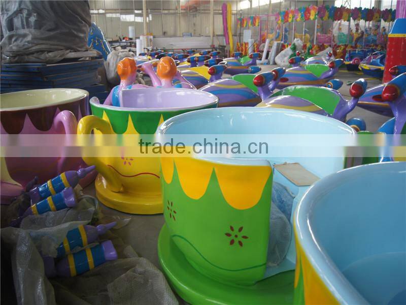 Amusement Rides Trailer Mounted Coffee Cup Ride, Portable Coffee Cup Rides With Trailer
