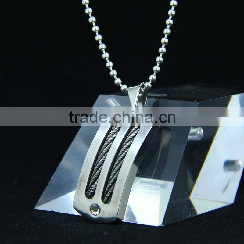 100% Authentic Material Black Tag Pendant Necklace For Man