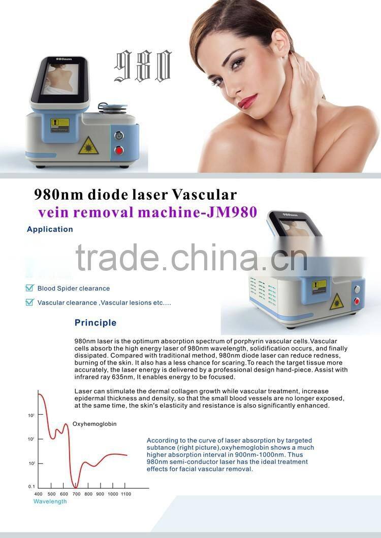 980nm diode laser Cosmetology Machine Vascular Removal Laser Machine
