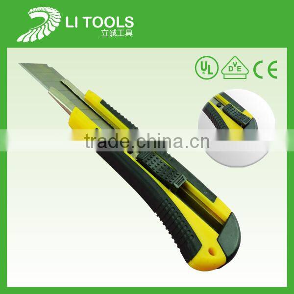 New design abs retractable cutter knife set with carbon steel blade